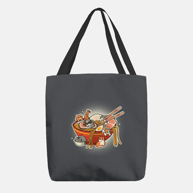 Kitty Ramen-None-Basic Tote-Bag-Freecheese