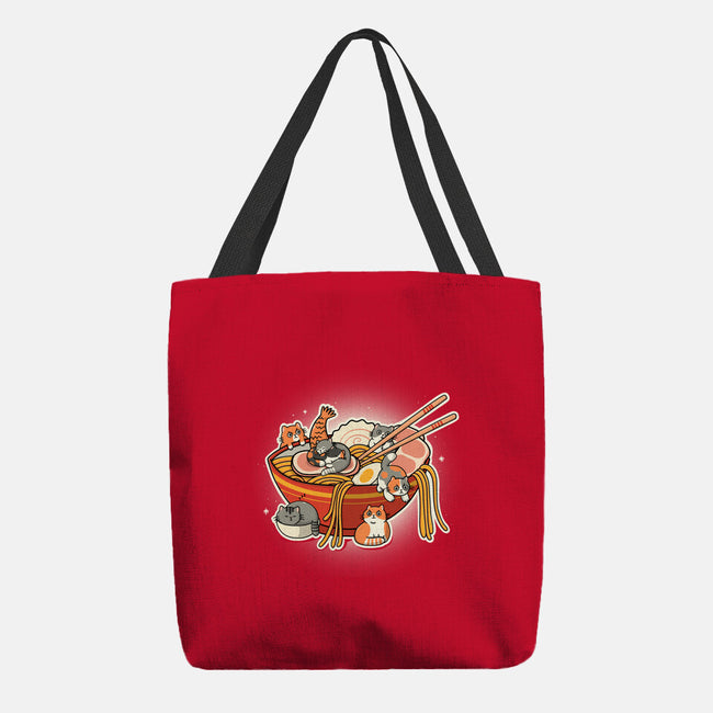 Kitty Ramen-None-Basic Tote-Bag-Freecheese