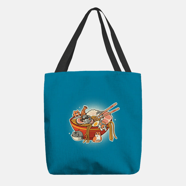 Kitty Ramen-None-Basic Tote-Bag-Freecheese