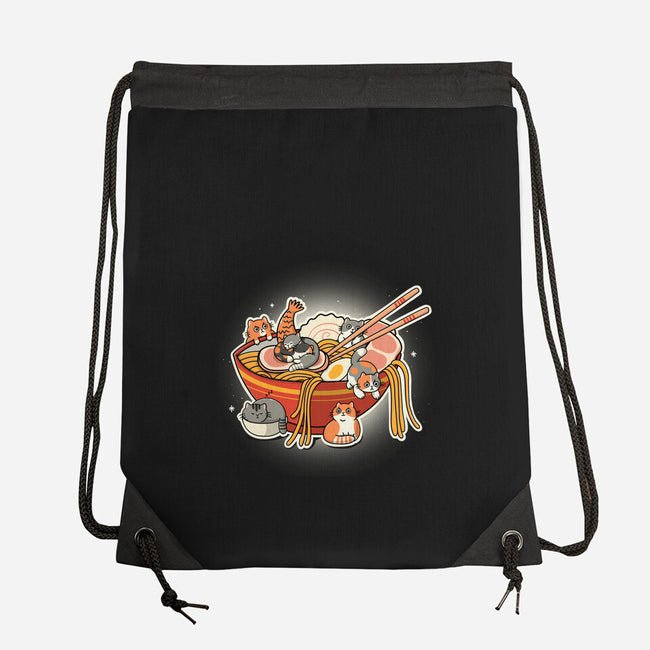Kitty Ramen-None-Drawstring-Bag-Freecheese