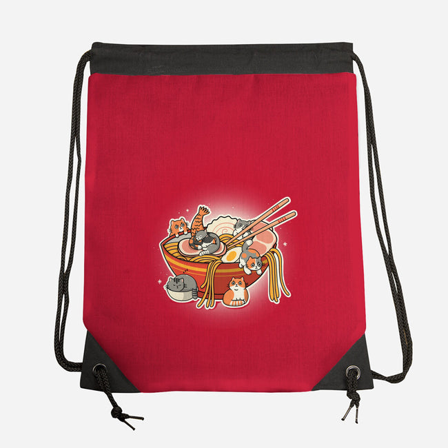 Kitty Ramen-None-Drawstring-Bag-Freecheese