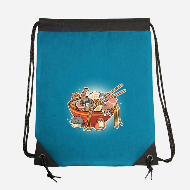 Kitty Ramen-None-Drawstring-Bag-Freecheese