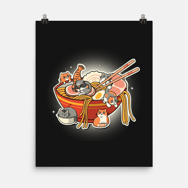 Kitty Ramen-None-Matte-Poster-Freecheese