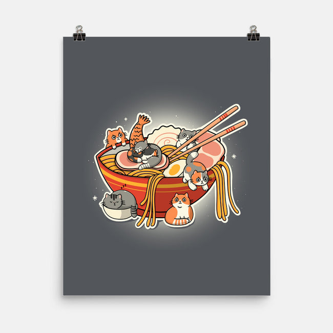 Kitty Ramen-None-Matte-Poster-Freecheese