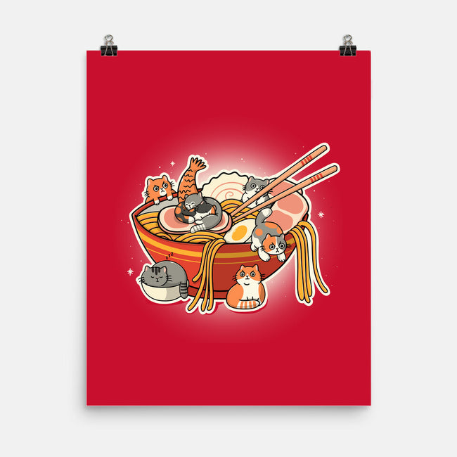 Kitty Ramen-None-Matte-Poster-Freecheese