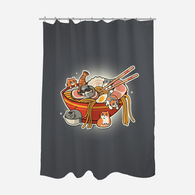 Kitty Ramen-None-Polyester-Shower Curtain-Freecheese