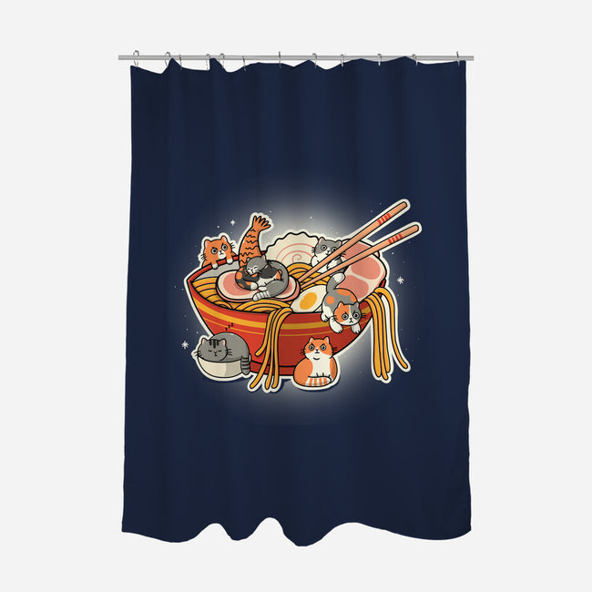 Kitty Ramen-None-Polyester-Shower Curtain-Freecheese