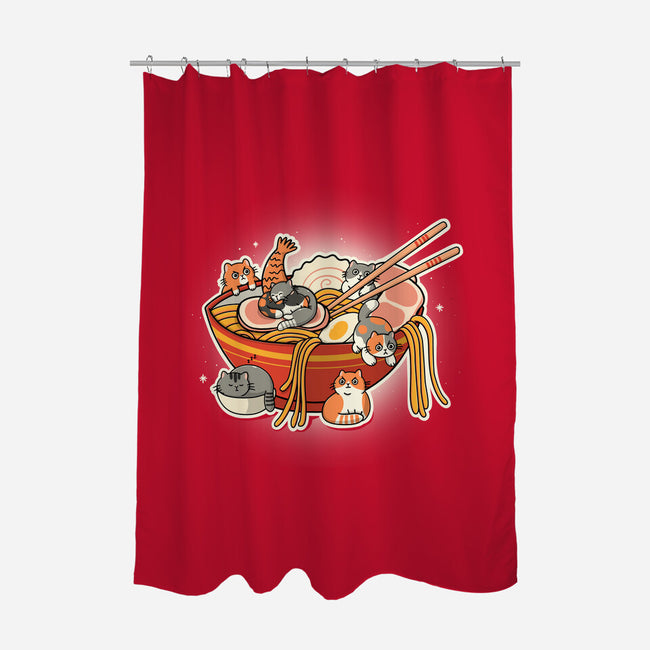 Kitty Ramen-None-Polyester-Shower Curtain-Freecheese