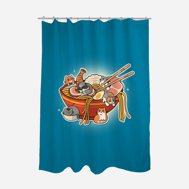 Kitty Ramen-None-Polyester-Shower Curtain-Freecheese