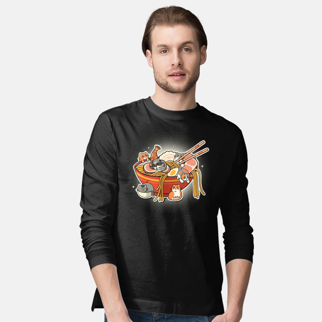 Kitty Ramen-Mens-Long Sleeved-Tee-Freecheese