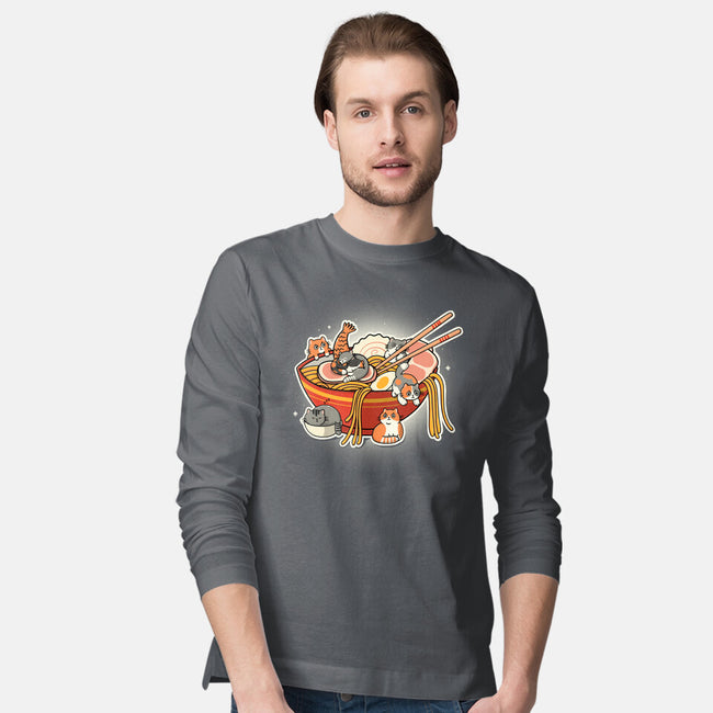 Kitty Ramen-Mens-Long Sleeved-Tee-Freecheese