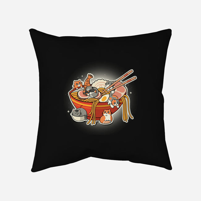 Kitty Ramen-None-Removable Cover w Insert-Throw Pillow-Freecheese
