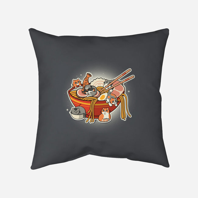Kitty Ramen-None-Removable Cover w Insert-Throw Pillow-Freecheese