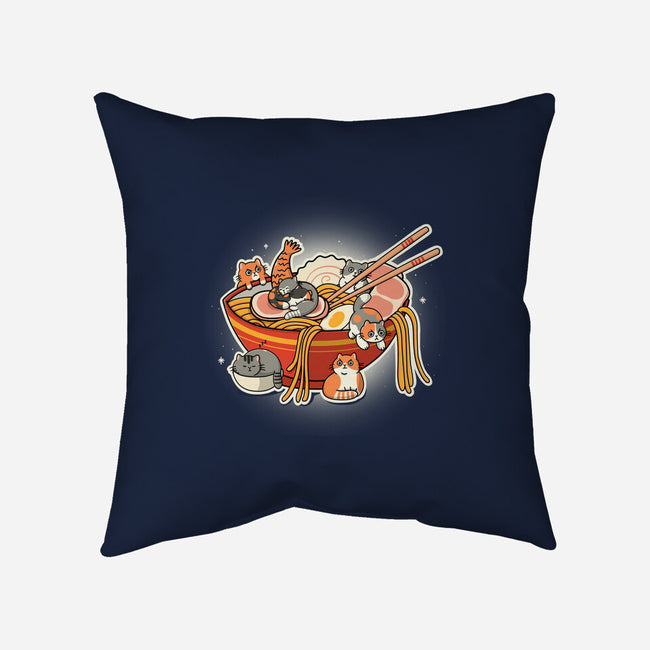 Kitty Ramen-None-Removable Cover w Insert-Throw Pillow-Freecheese