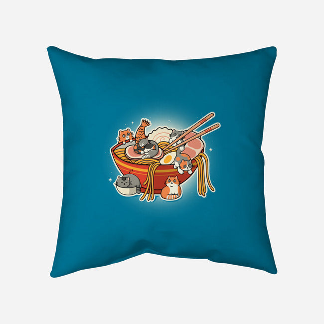 Kitty Ramen-None-Removable Cover w Insert-Throw Pillow-Freecheese