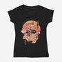 Feed Me Or Die Hooman-Womens-V-Neck-Tee-vp021