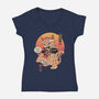 Feed Me Or Die Hooman-Womens-V-Neck-Tee-vp021