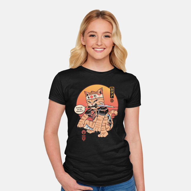 Feed Me Or Die Hooman-Womens-Fitted-Tee-vp021