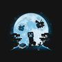 Pixel Moon-Womens-Fitted-Tee-Vallina84