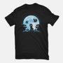 Pixel Moon-Womens-Fitted-Tee-Vallina84