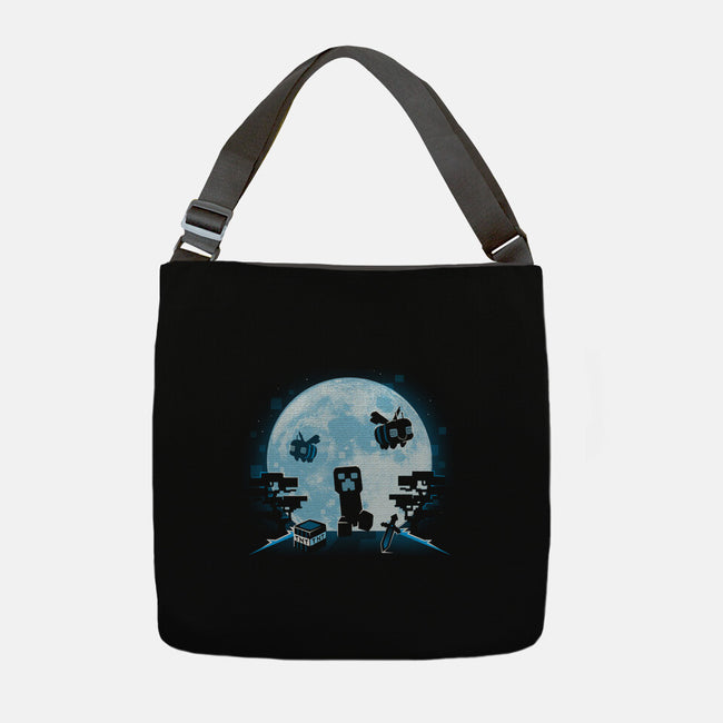 Pixel Moon-None-Adjustable Tote-Bag-Vallina84