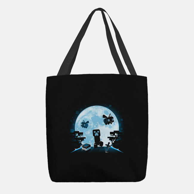 Pixel Moon-None-Basic Tote-Bag-Vallina84