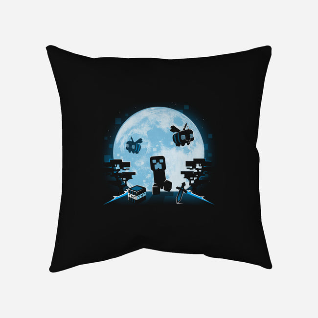 Pixel Moon-None-Removable Cover w Insert-Throw Pillow-Vallina84