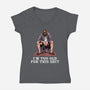 The Dude Is Too Old-Womens-V-Neck-Tee-zascanauta