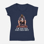 The Dude Is Too Old-Womens-V-Neck-Tee-zascanauta