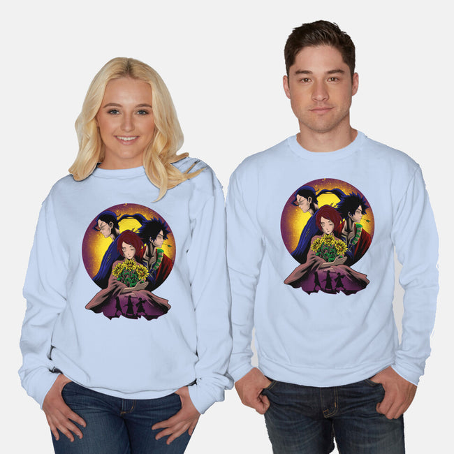 Three Wanderer-Unisex-Crew Neck-Sweatshirt-rmatix