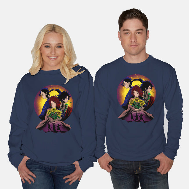 Three Wanderer-Unisex-Crew Neck-Sweatshirt-rmatix