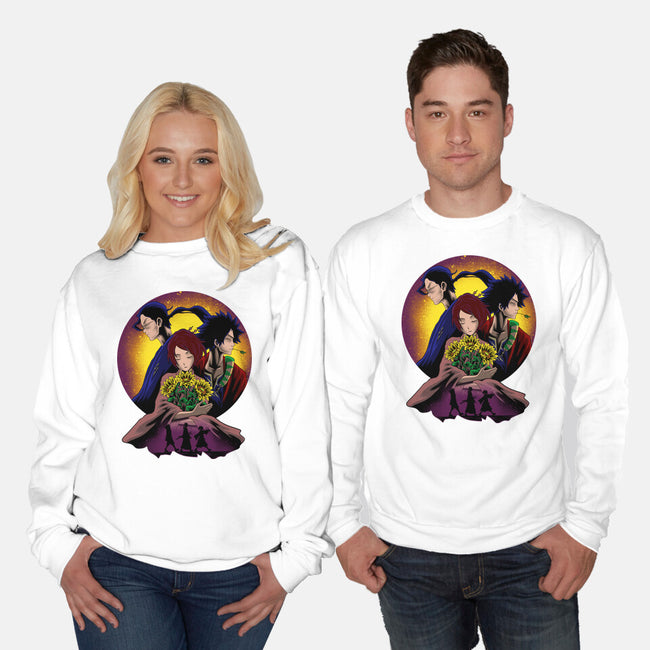 Three Wanderer-Unisex-Crew Neck-Sweatshirt-rmatix