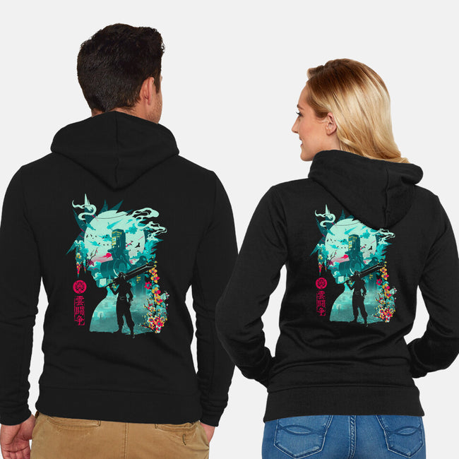 Hero Of Midgar-Unisex-Zip-Up-Sweatshirt-Arinesart