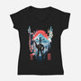 Fortress Of The Valkyrie-Womens-V-Neck-Tee-Arinesart