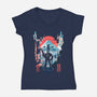 Fortress Of The Valkyrie-Womens-V-Neck-Tee-Arinesart