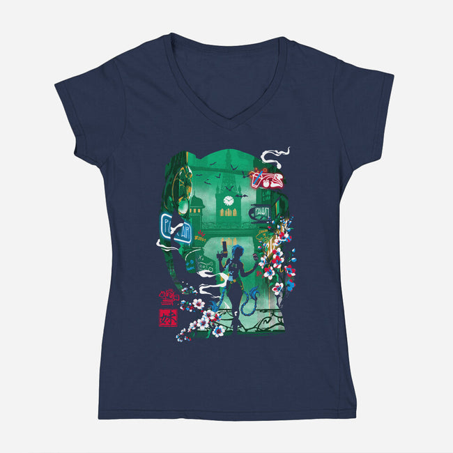 Ballad Of Jinx-Womens-V-Neck-Tee-Arinesart