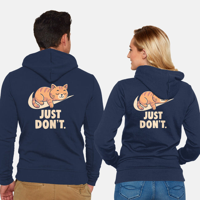 Just Don't-Unisex-Zip-Up-Sweatshirt-koalastudio