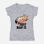 Just Nap It-Womens-V-Neck-Tee-koalastudio