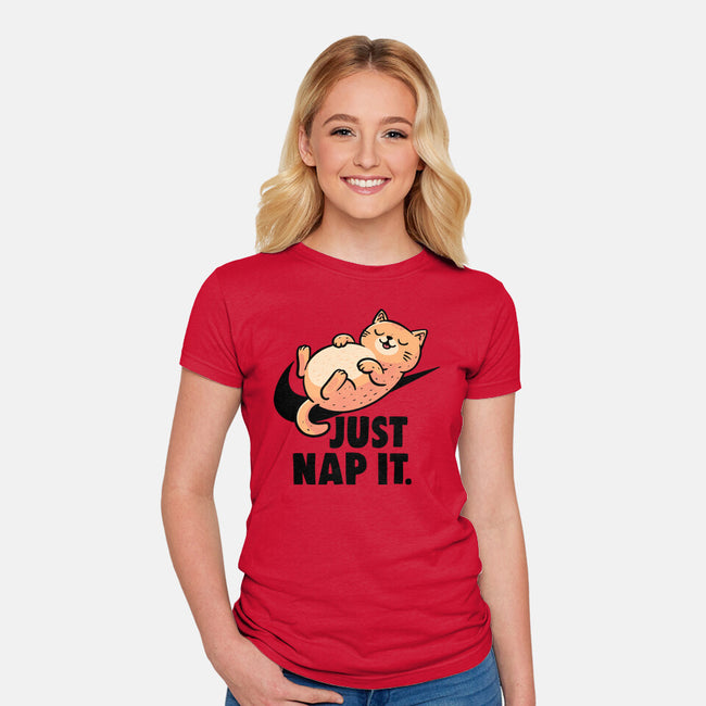 Just Nap It-Womens-Fitted-Tee-koalastudio