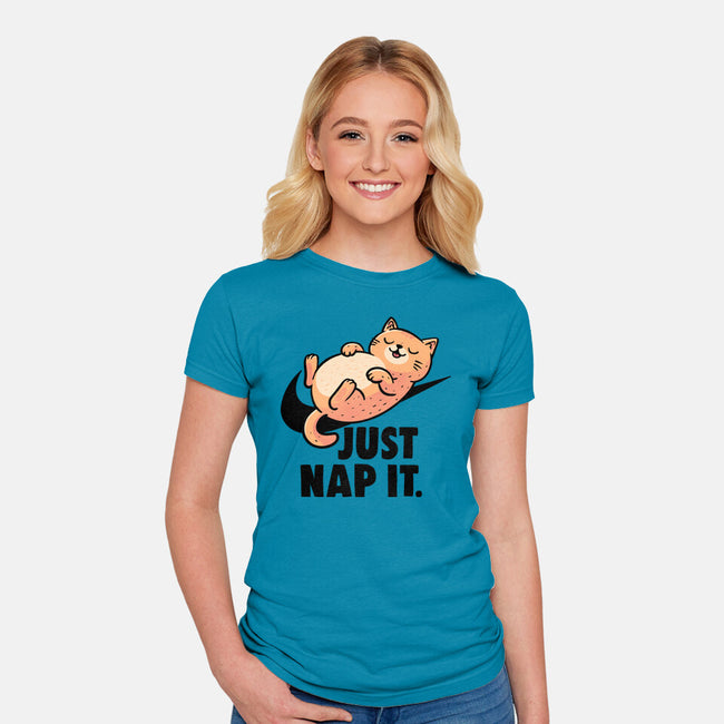 Just Nap It-Womens-Fitted-Tee-koalastudio