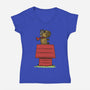 Snoopybara-Womens-V-Neck-Tee-zascanauta