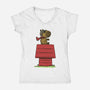 Snoopybara-Womens-V-Neck-Tee-zascanauta