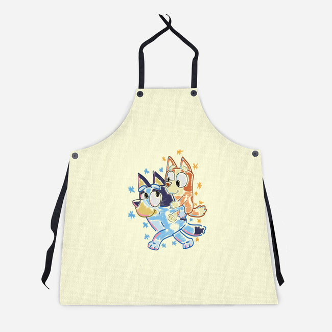 Sister Chalk Draw-Unisex-Kitchen-Apron-nickzzarto