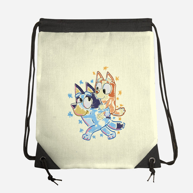 Sister Chalk Draw-None-Drawstring-Bag-nickzzarto