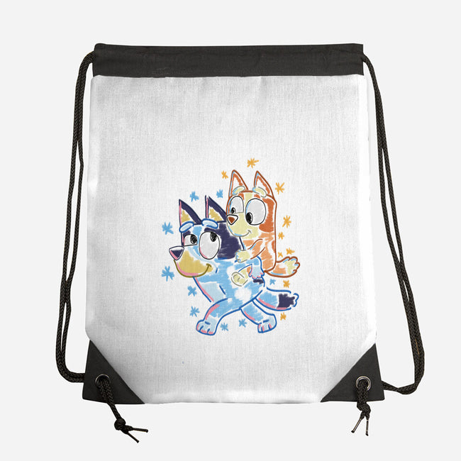 Sister Chalk Draw-None-Drawstring-Bag-nickzzarto