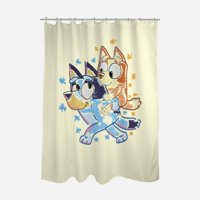 Sister Chalk Draw-None-Polyester-Shower Curtain-nickzzarto