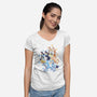 Sister Chalk Draw-Womens-V-Neck-Tee-nickzzarto
