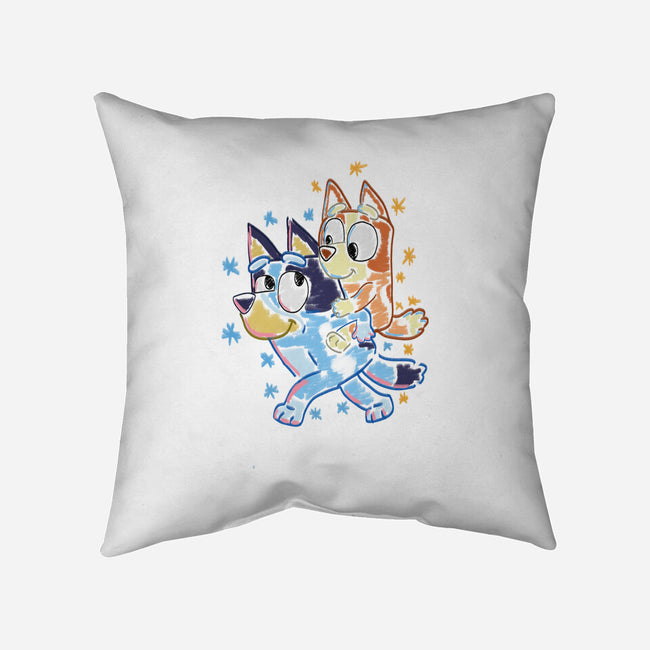 Sister Chalk Draw-None-Removable Cover w Insert-Throw Pillow-nickzzarto