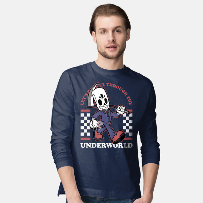 Game Mascot Travel Reaper-Mens-Long Sleeved-Tee-Studio Mootant