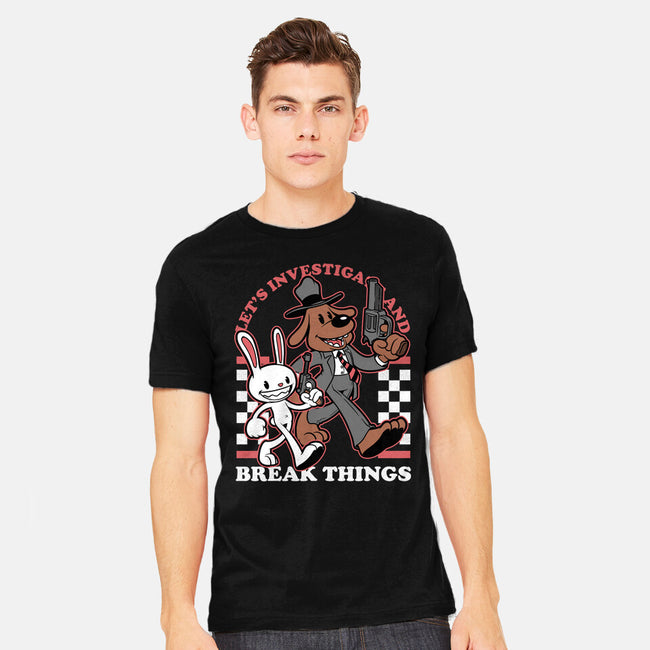 Game Mascot Private Investigators-Mens-Heavyweight-Tee-Studio Mootant